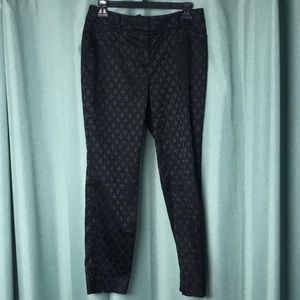 Black damask WHBM dress pants